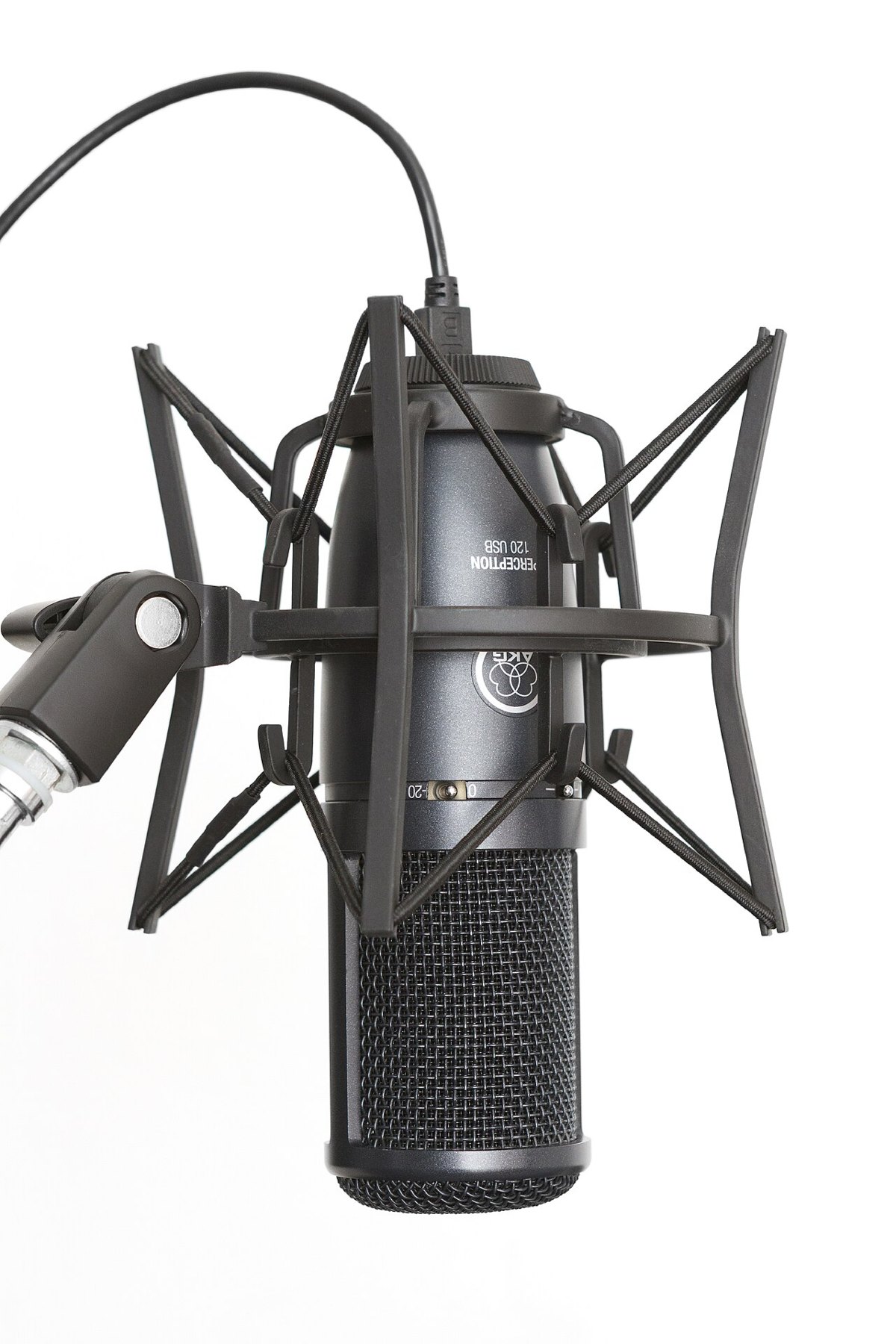 An example listing photograph: a condenser microphone in its
shock mount, shot plainly against a white background.