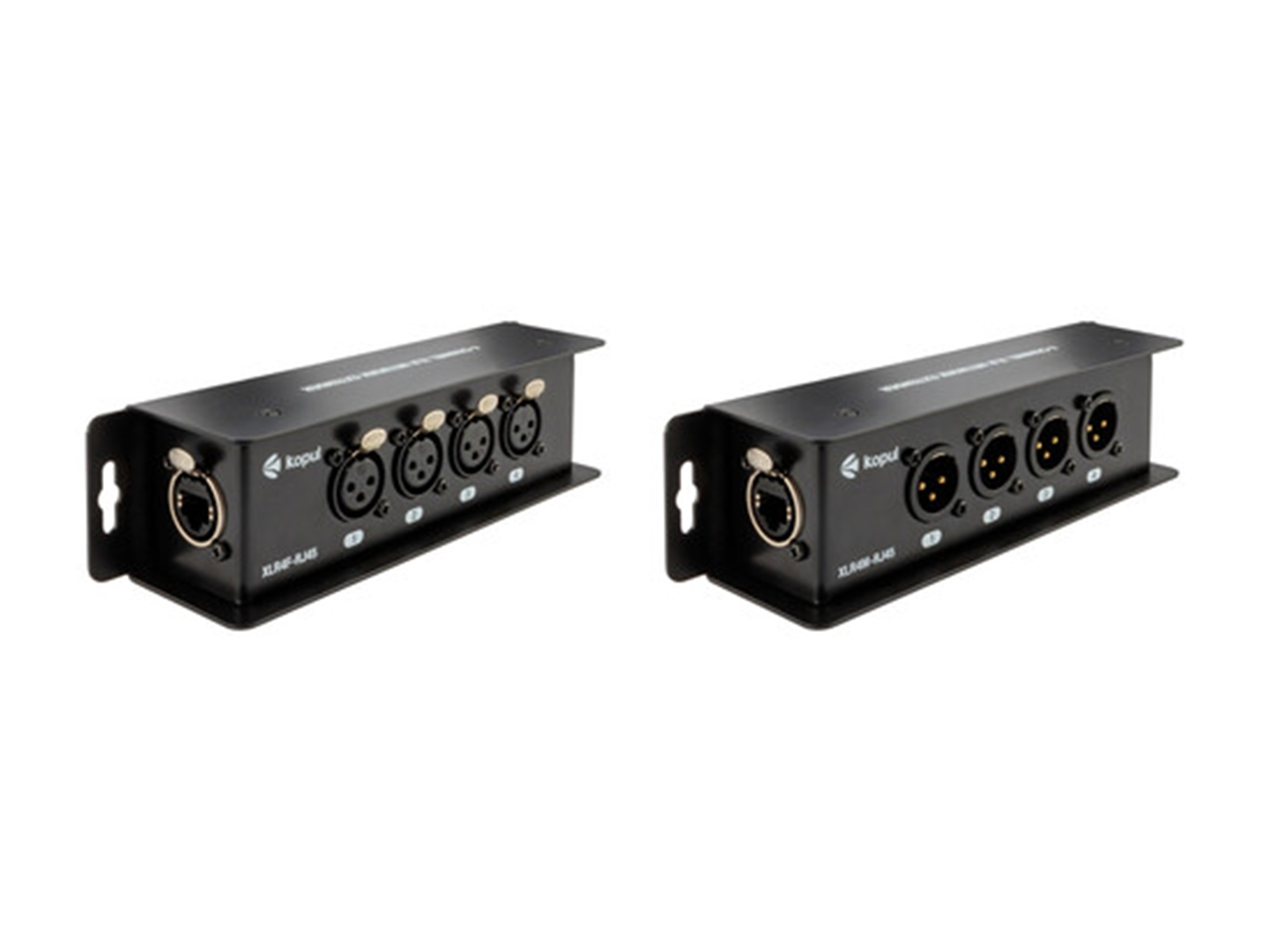 4-Channel XLR Network Cable Extender Kit with Male and Female Extenders